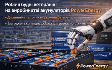 Робочі будні ветеранів на виробництві акумуляторів PowerEnergy