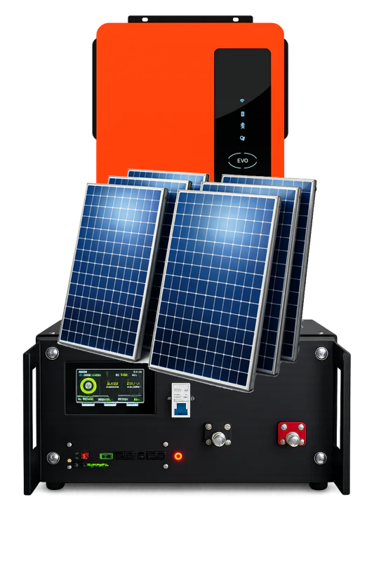 Комплект HOME (інвертор 4.2кВт + батарея 8кВт + сонячні панелі 620 Вт)